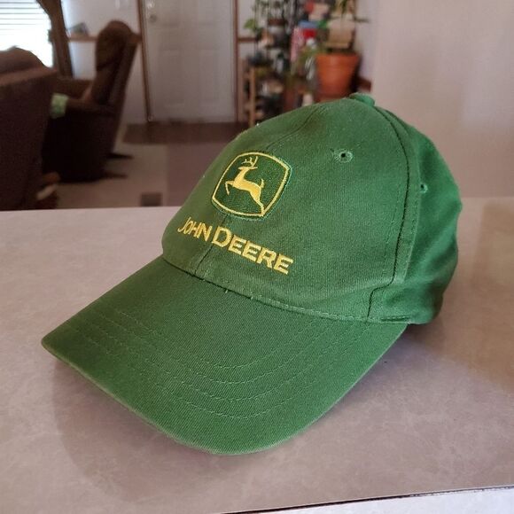 John Deere Trucker Farmer Baseball Cap Green Adjustable Kids Size Embroidered - Picture 2 of 7